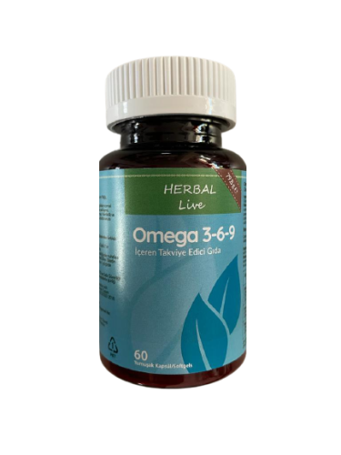 Herbal Live OMEGA 3-6-9 İçeren Takviye Edici Gıda 60 softgel Balık Yağı - 0